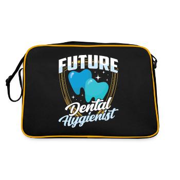 Future dental hygienist dental hygiene team - Retro Bag - black/gold - Back