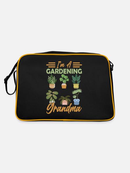 Je suis une grand-mère jardineuse grand-mère de jardin - Sac Retro - noir/or - Dos