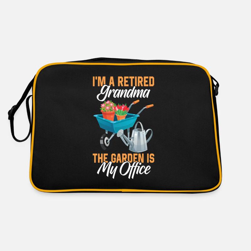 Je suis une grand-mère à la retraite grand-mère jardin Sac Retro