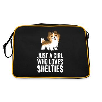 Just a Girl Who Loves Shelties - Retro Bag - black/gold - Back