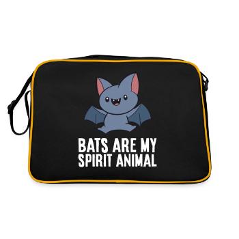 Les chauves-souris sont mon animal d’âme - Sac Retro - noir/or - Dos