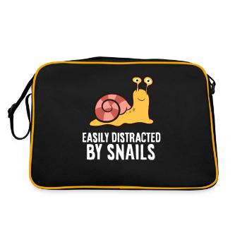 Les amateurs d’escargots facilement distraits des escargots - Sac Retro - noir/or - Dos