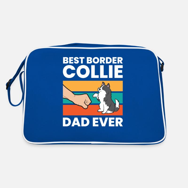 Best Border Collie Dad Ever Retro Tasche