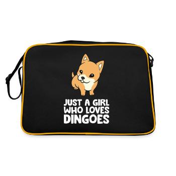 Just a Girl Who Loves Dingoes - Retro Bag - black/gold - Back