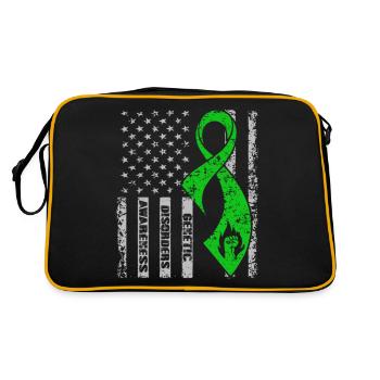 Genetic Disorders Awareness - Retro Tasche - Schwarz/Gold - Hinten