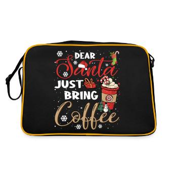 Cher Père Noël, apportez simplement un pyjama de Noël au café - Sac Retro - noir/or - Dos