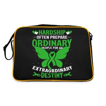 Les difficultés préparent souvent les gens à des situations extraordinaires - Sac Retro - noir/or - Dos