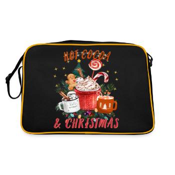 Chocolat chaud et café vintage Joyeux Noël - Sac Retro - noir/or - Dos