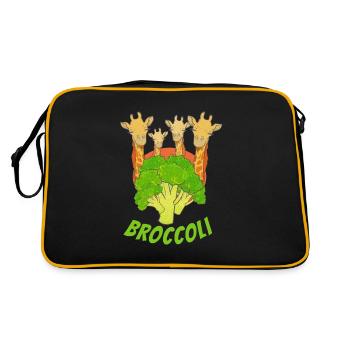 Girafes au brocoli - Sac Retro - noir/or - Dos