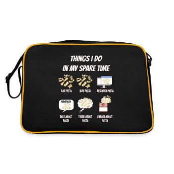 Pasta Pasta Italie Cadeau - Sac Retro - noir/or - Dos