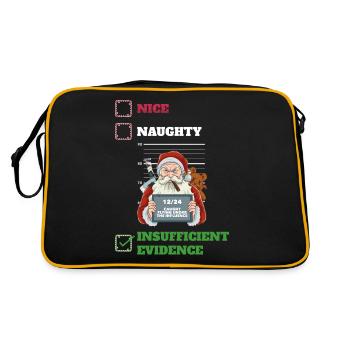 Insufficient Evidence Naughty or Nice Gift - Retro Bag - black/gold - Back