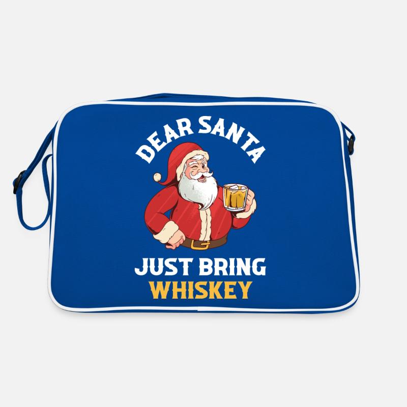 Just Bring Whiskey Lieber Weihnachtsmann Geschenk Retro Tasche