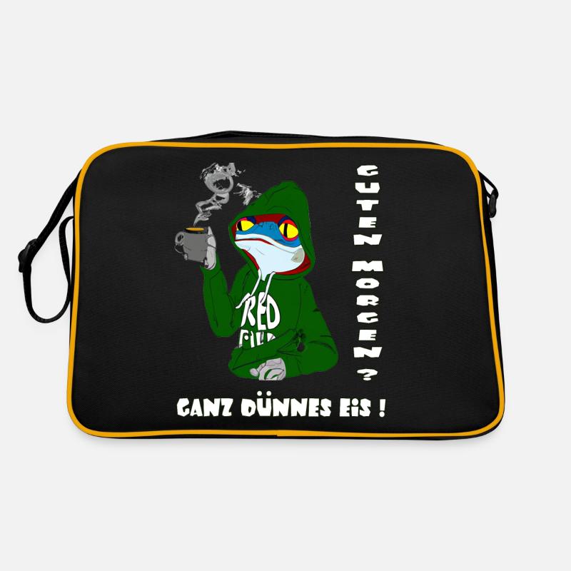 Very thin ice cream Morning grouch frog coffee Retro Bag