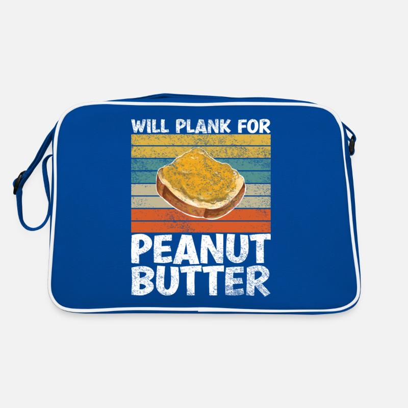 Will Plank For Peanut Butter Lustiges Sprichwort Retro Tasche