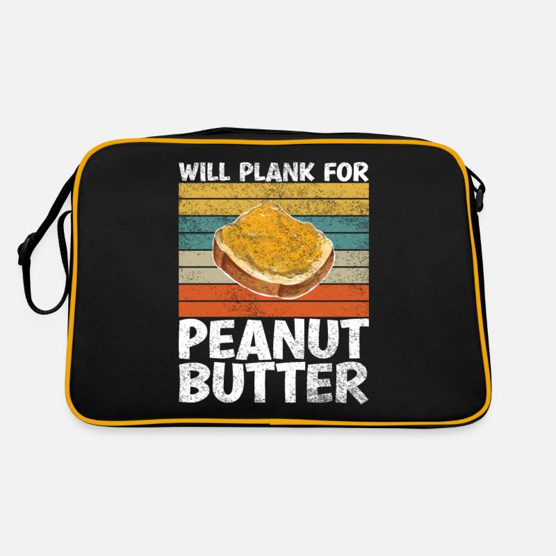 Will Plank For Peanut Butter Lustiges Sprichwort Retro Tasche