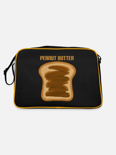 Erdnussbutter Peanut Butter - Retro Tasche - Schwarz/Gold - Hinten
