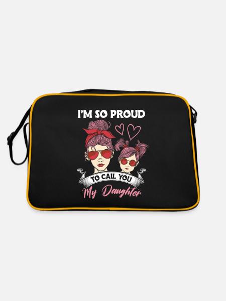 Proud Mom Love Daughter Sunglasses Headband - Retro Bag - black/gold - Back