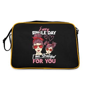Grateful Mom Love Daughter Lunettes de soleil Bandeau - Sac Retro - noir/or - Dos