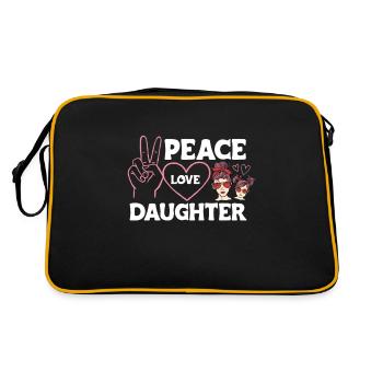 Peace Love Mom Fille Lunettes de soleil Bandeau - Sac Retro - noir/or - Dos