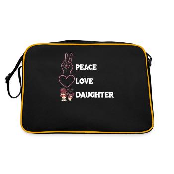 Peace Love Mom Fille Lunettes de soleil Bandeau - Sac Retro - noir/or - Dos