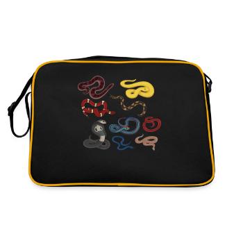 Snake Team Reptile Animal Phyton Boa - Sac Retro - noir/or - Dos