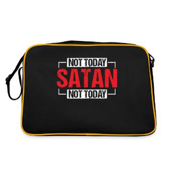 Not Today Satan Waymaker Jesus Christian Bible - Retro Bag - black/gold - Back