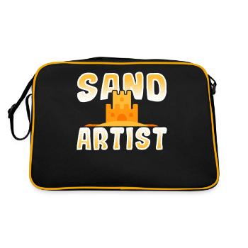 Sand Artist Sand Art Sandcastle and Sand Sculpture - Retro Bag - black/gold - Back