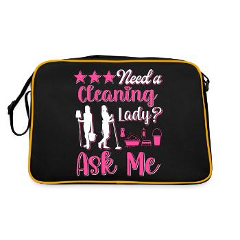 Housekeeper Maid Cleaner - Retro Bag - black/gold - Back