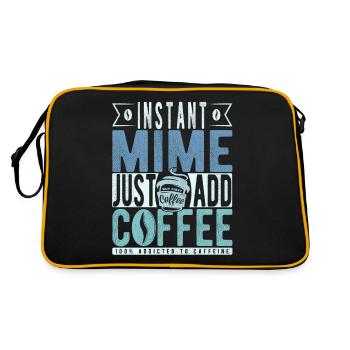 Mime coffee saying - Retro Bag - black/gold - Back