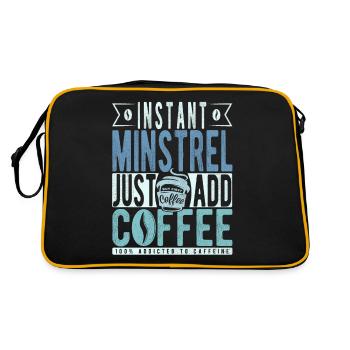 Minnesinger coffee saying - Retro Bag - black/gold - Back