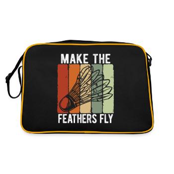Badminton - Retro Tasche - Schwarz/Gold - Hinten