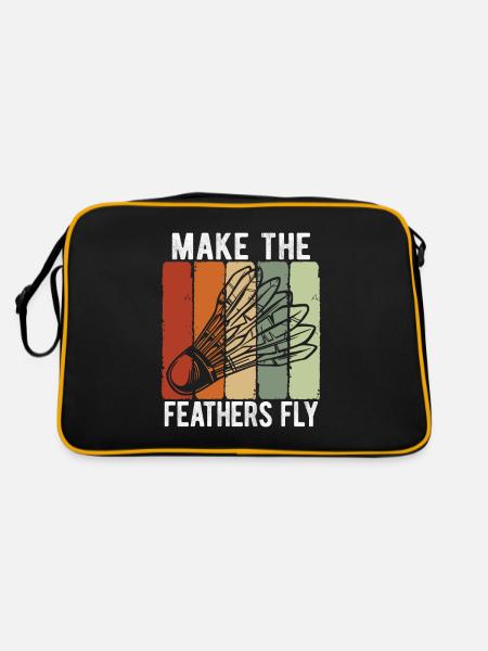Badminton - Retro Tasche - Schwarz/Gold - Hinten