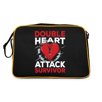 Double heart attack Surviving heart attack - Retro Bag - black/gold - Back
