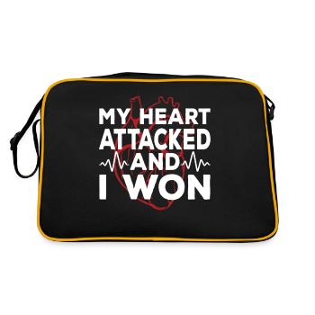My heart attacked and I won - Retro Bag - black/gold - Back