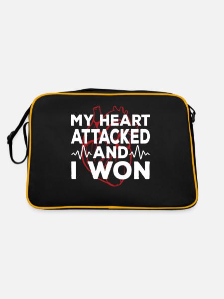 Mon cœur a attaqué et j’ai gagné - Sac Retro - noir/or - Dos