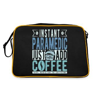Paramedic coffee saying - Retro Bag - black/gold - Back