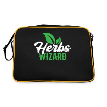 Herb Wizard Herb Garden Herb Herbalism - Retro Bag - black/gold - Back