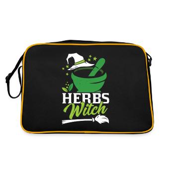 Herb Witch Herb Garden Herbs Herb - Retro Bag - black/gold - Back