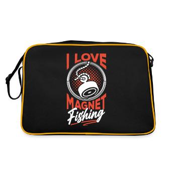 J’adore la pêche magnétique magnétique - Sac Retro - noir/or - Dos