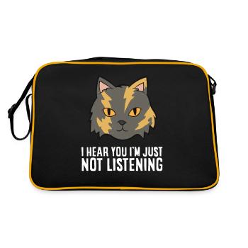 Chat écaille de tortue Je t’entends Je ne suis tout simplement pas - Sac Retro - noir/or - Dos