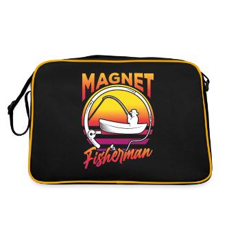 Magnetfischer Magnet Magnetfischen - Retro Tasche - Schwarz/Gold - Hinten