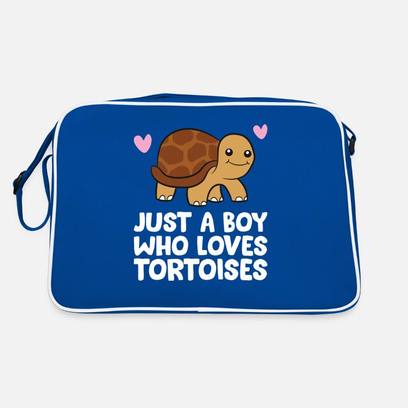 Just a Boy Who Loves Tortoises Retro Bag