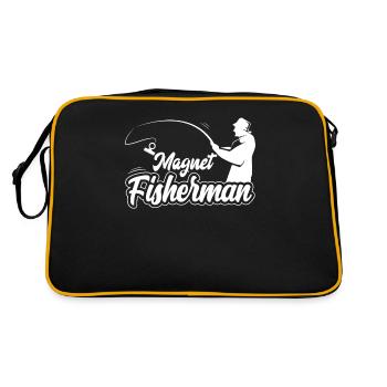 Magnetfischer Magnet Magnetfischen - Retro Tasche - Schwarz/Gold - Hinten