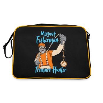 Magnetfischer Schatzsucher Magnet Magnetfischen - Retro Tasche - Schwarz/Gold - Hinten
