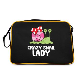 Crazy Snail Lady Love Snails - Retro Bag - black/gold - Back