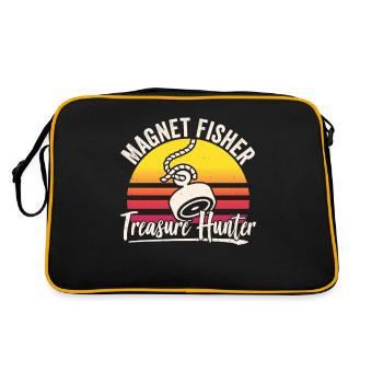 Magnetfischer Schatzsucher Magnet Magnetfischen - Retro Tasche - Schwarz/Gold - Hinten