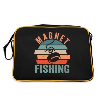 Magnetfischen Magnetfischer Magnet - Retro Tasche - Schwarz/Gold - Hinten