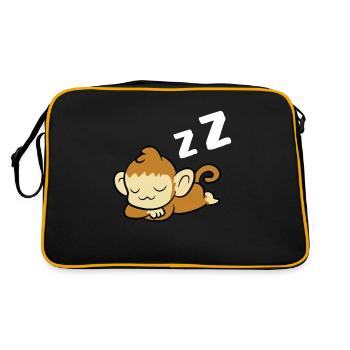Sleeping Monkey Pyjama Lazy Monkey - Retro Bag - black/gold - Back