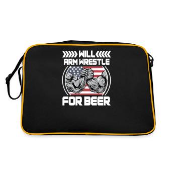 Arm wrestling tree felling weight training Armwrestling - Retro Bag - black/gold - Back