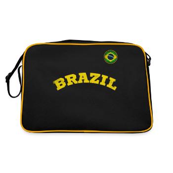 Retro Style Brazil Soccer Team Brasil Football Fan - Retro Bag - black/gold - Back